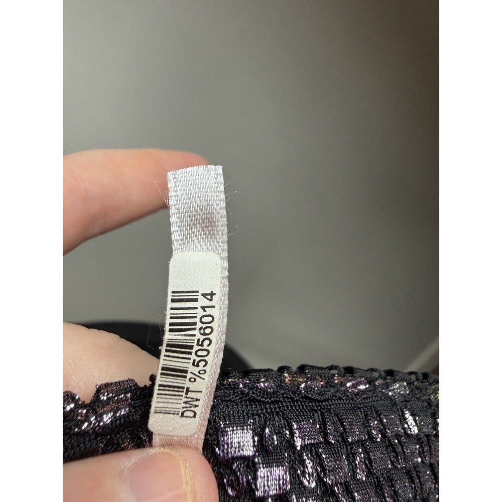 Free People Diamonds Are Forever Irridescent Metallic Puff Sleeve Mini Dress XS - Picture 9 of 14